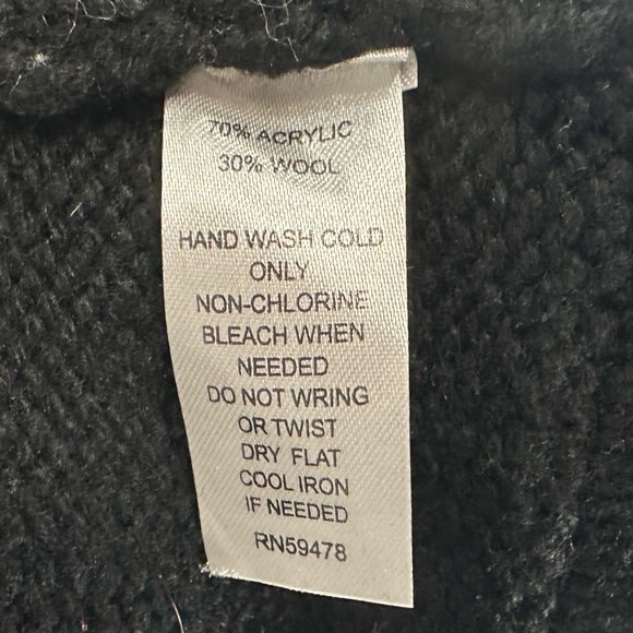 CAROLE LITTLE / Black Moto Sweater / Small - Picture 9 of 9